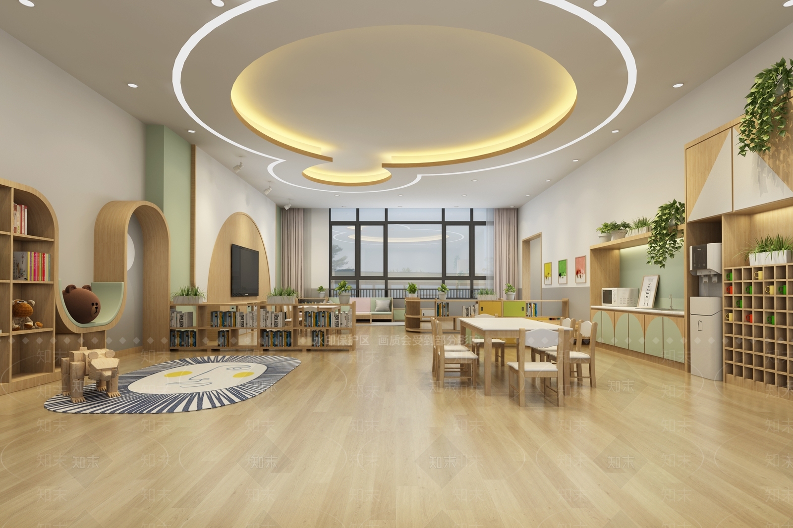 现代幼儿园3D模型下载【ID:1195102078】