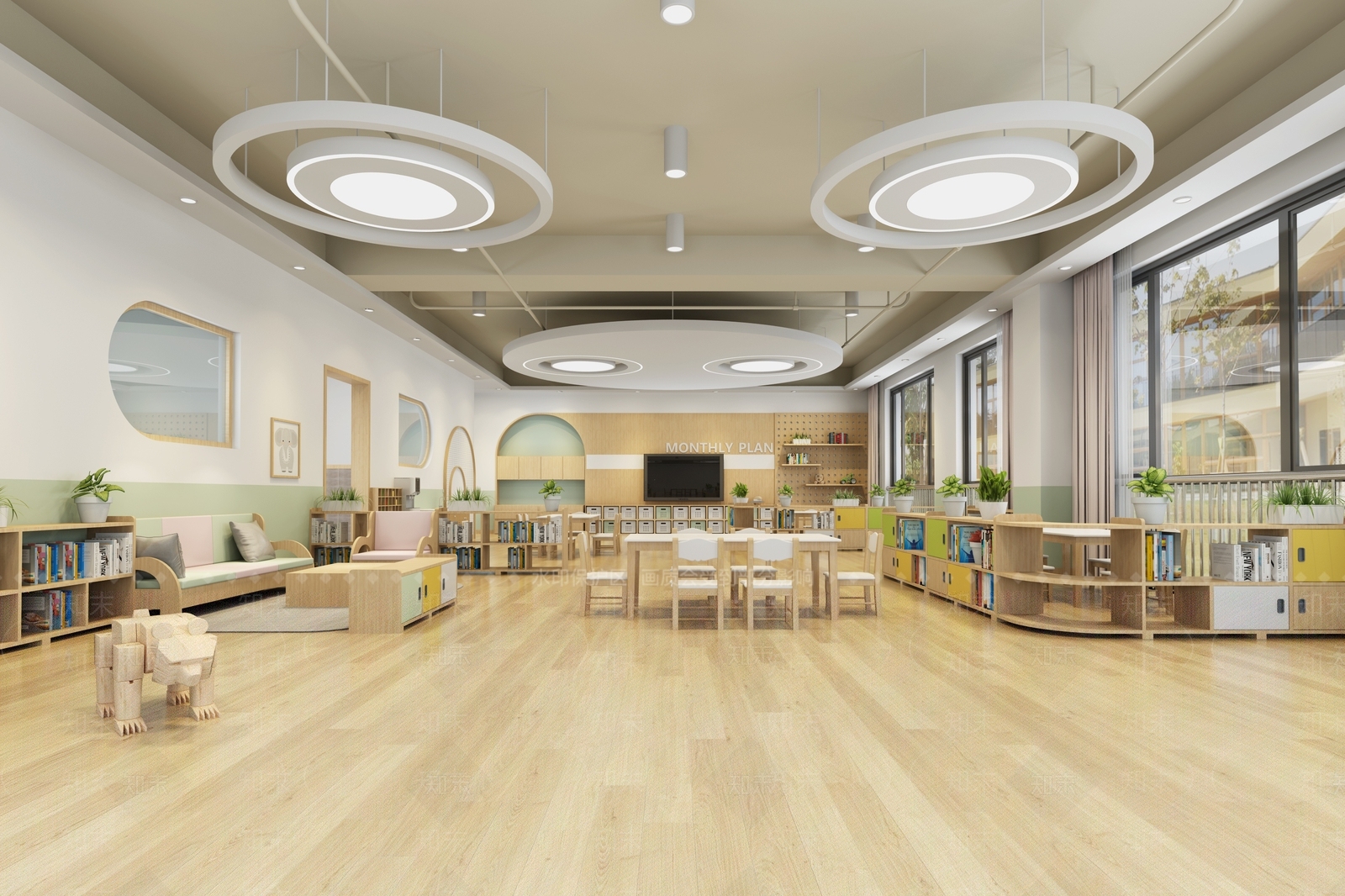 现代幼儿园3D模型下载【ID:1195102909】