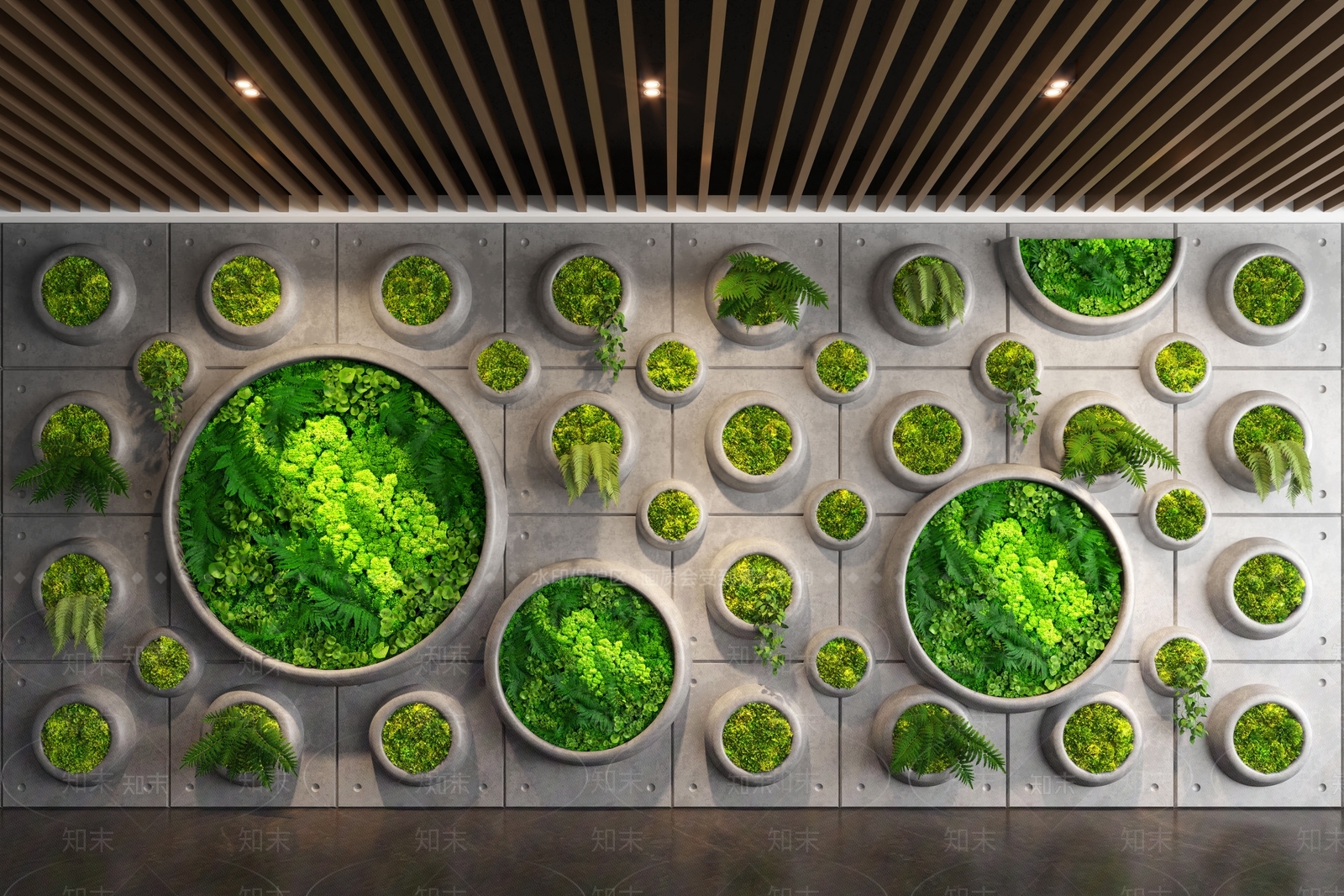 绿植墙3D模型下载【ID:1195103449】