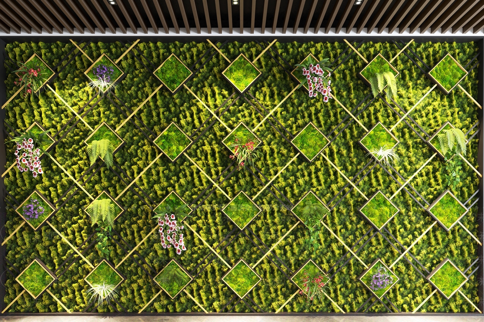 绿植墙3D模型下载【ID:1195104318】