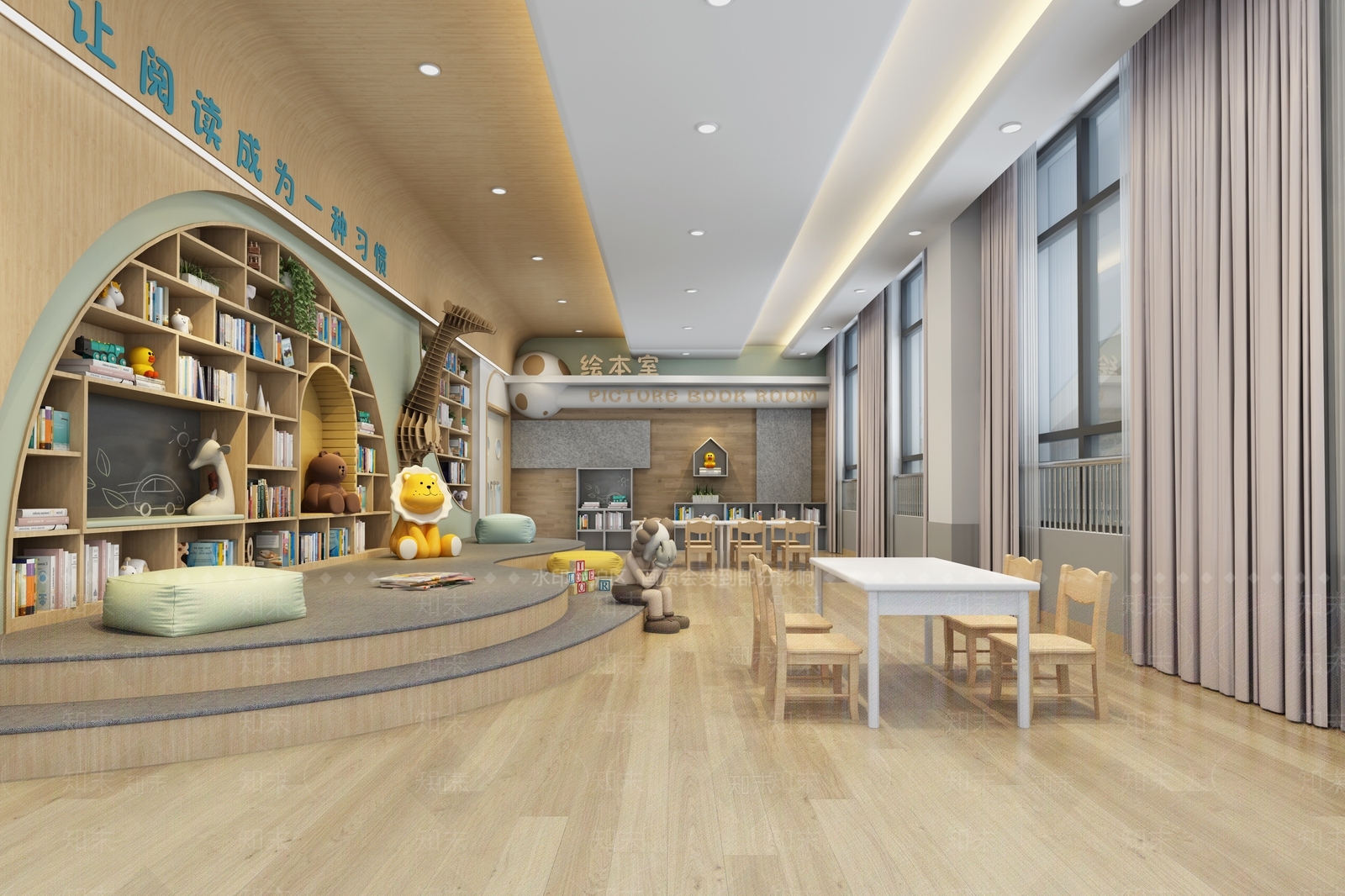 现代幼儿园3D模型下载【ID:1195104648】