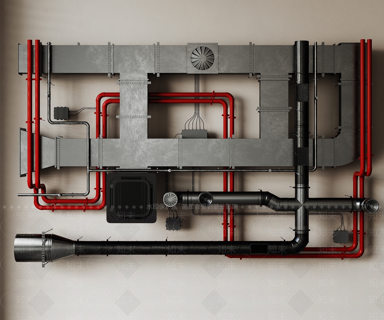 管道零件SU模型下载【ID:1195106161】