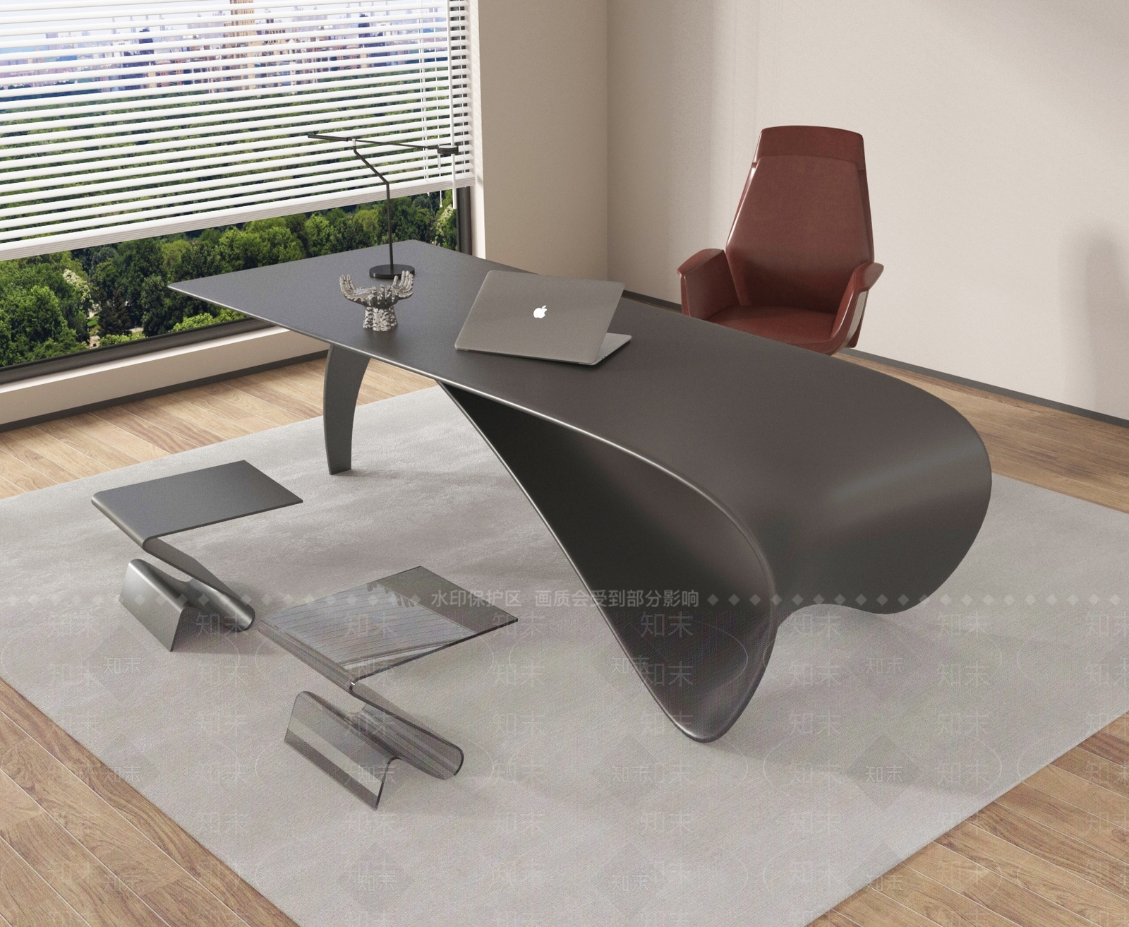 现代办公桌椅3D模型下载【ID:1195106285】
