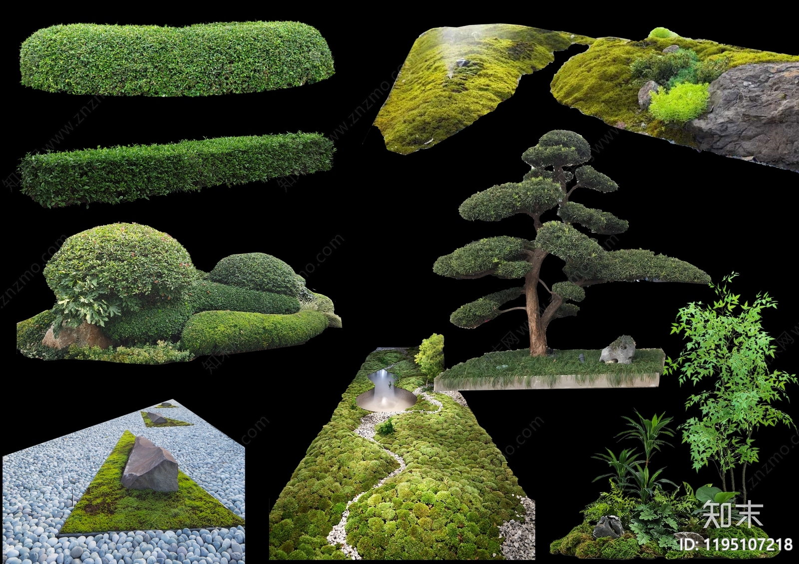 现代新中式其他植物组合下载【ID:1195107218】