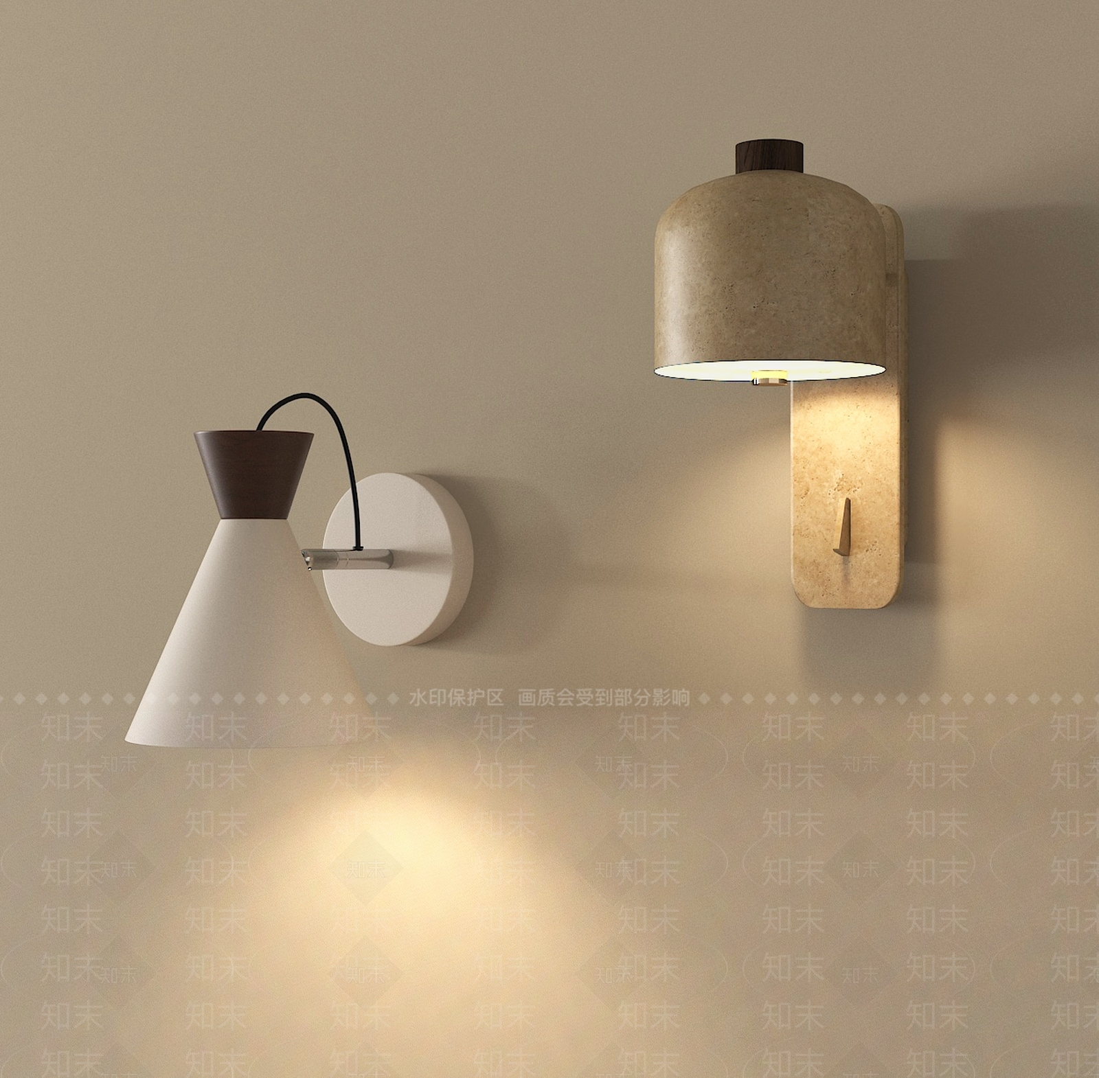 北欧壁灯3D模型下载【ID:1195107830】