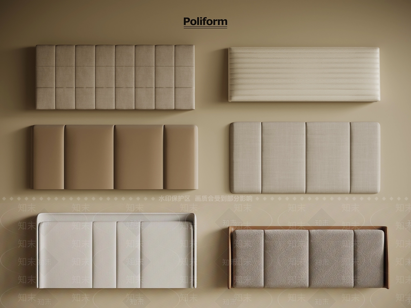 现代软包3D模型下载【ID:1195108771】