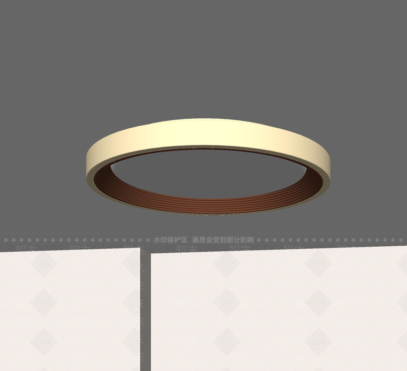 现代奶油吸顶灯SU模型下载【ID:1195109580】