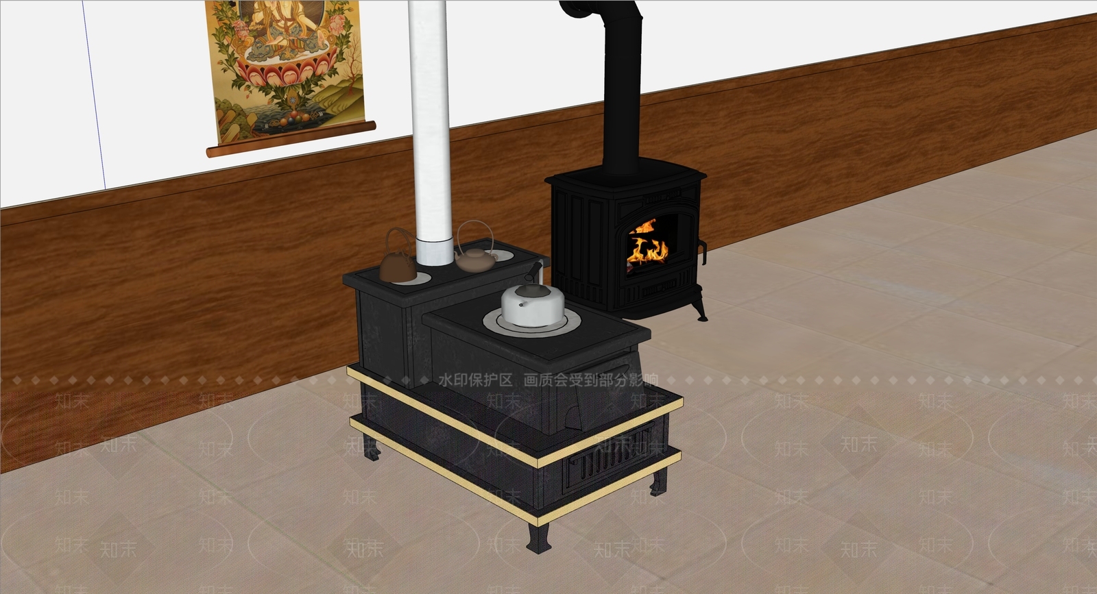 灶台SU模型下载【ID:1195111001】