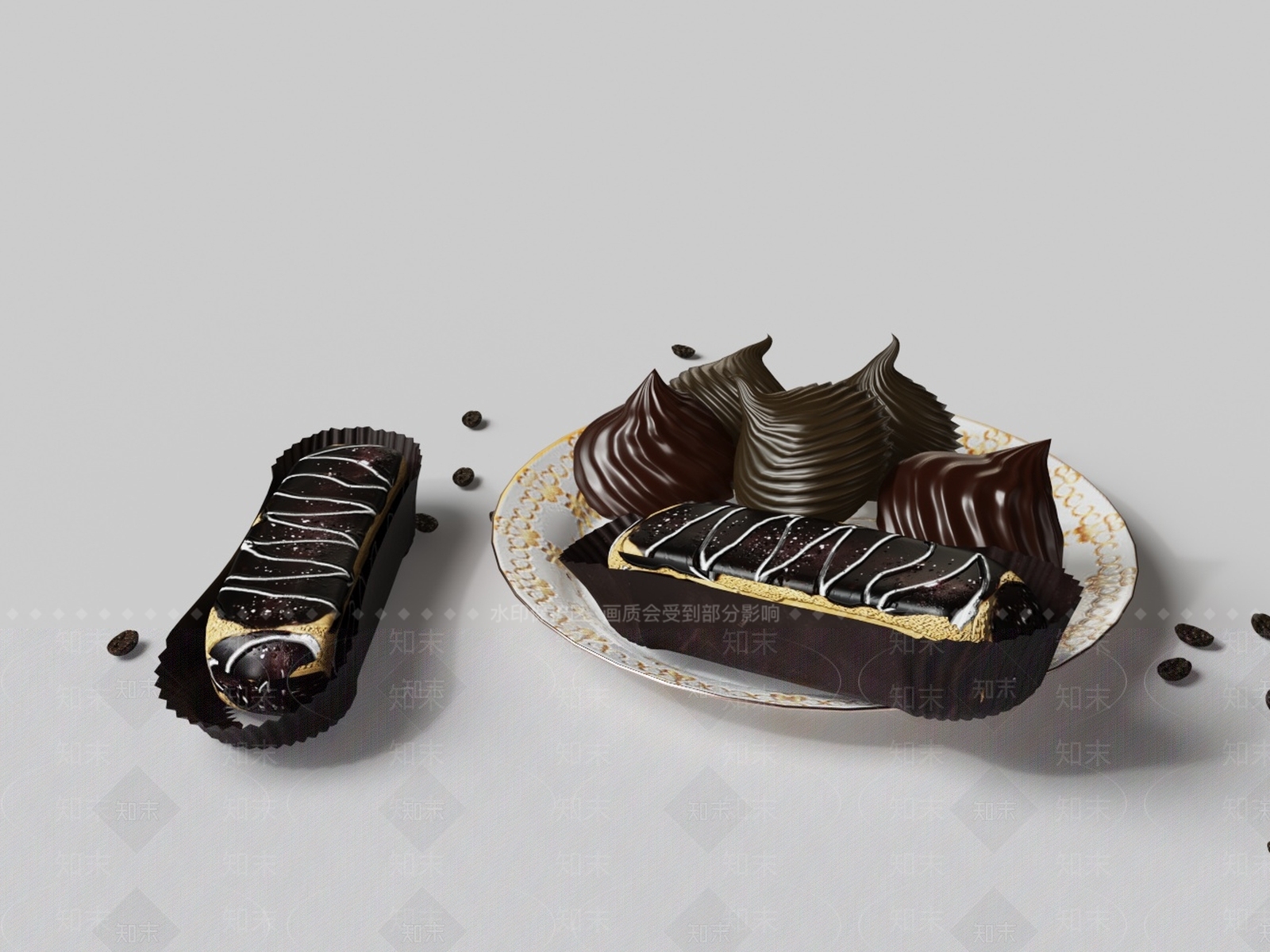 酒水食物3D模型下载【ID:1195111985】