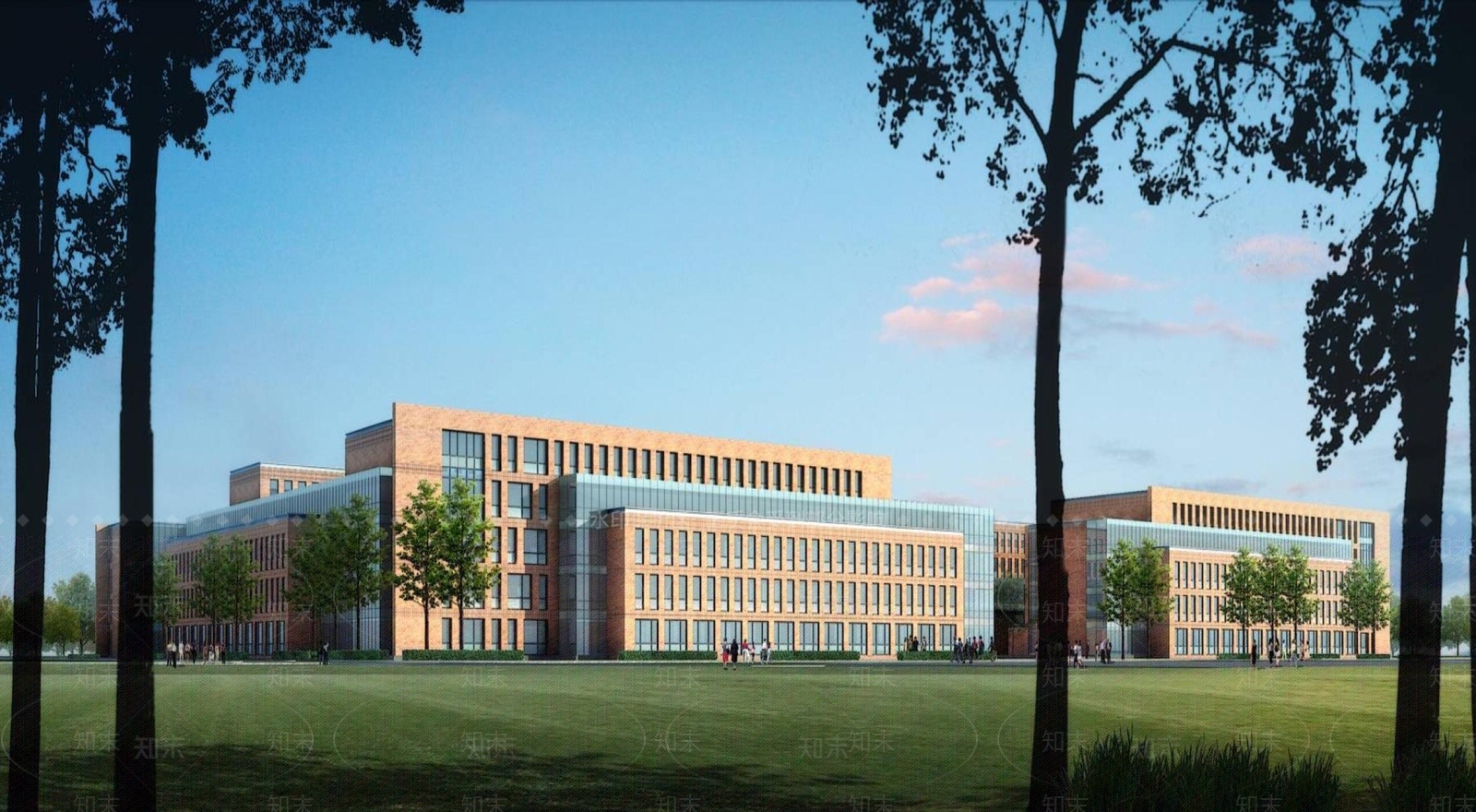 现代学校外观3D模型下载【ID:1195115364】