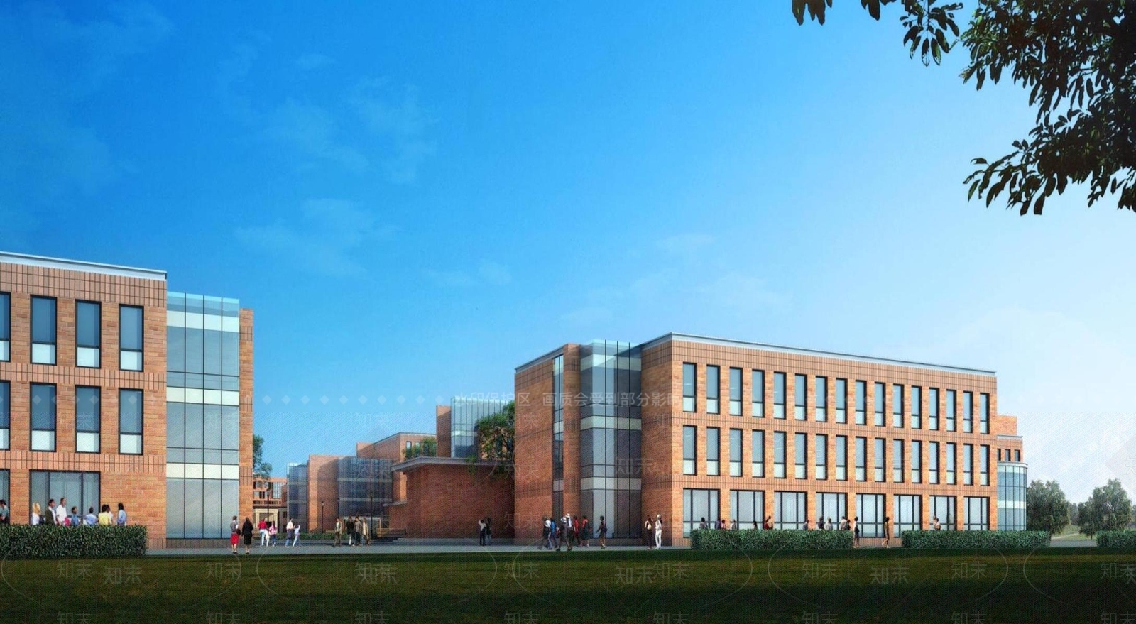 现代学校外观3D模型下载【ID:1195115364】