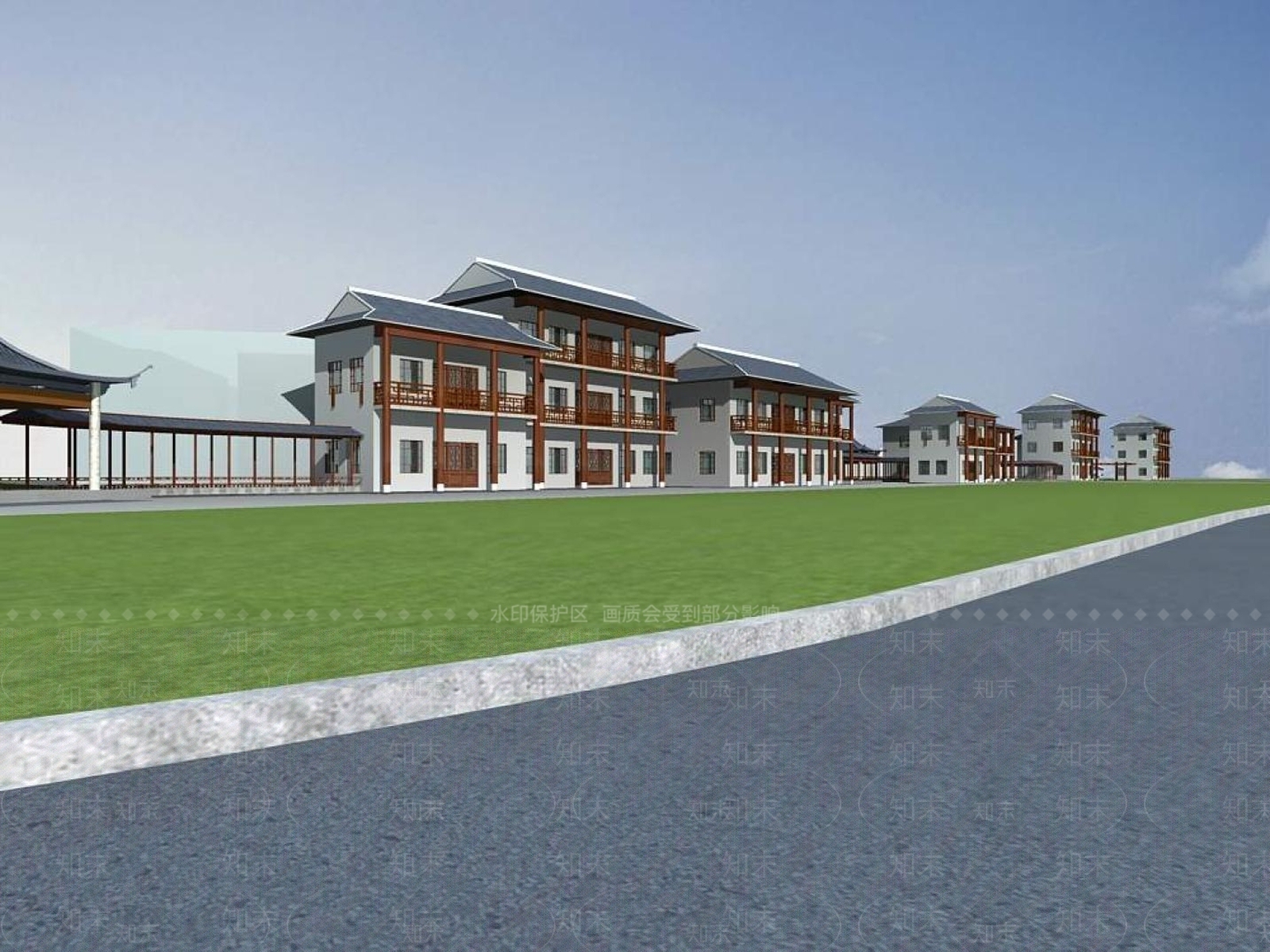 中式古建3D模型下载【ID:1195115796】