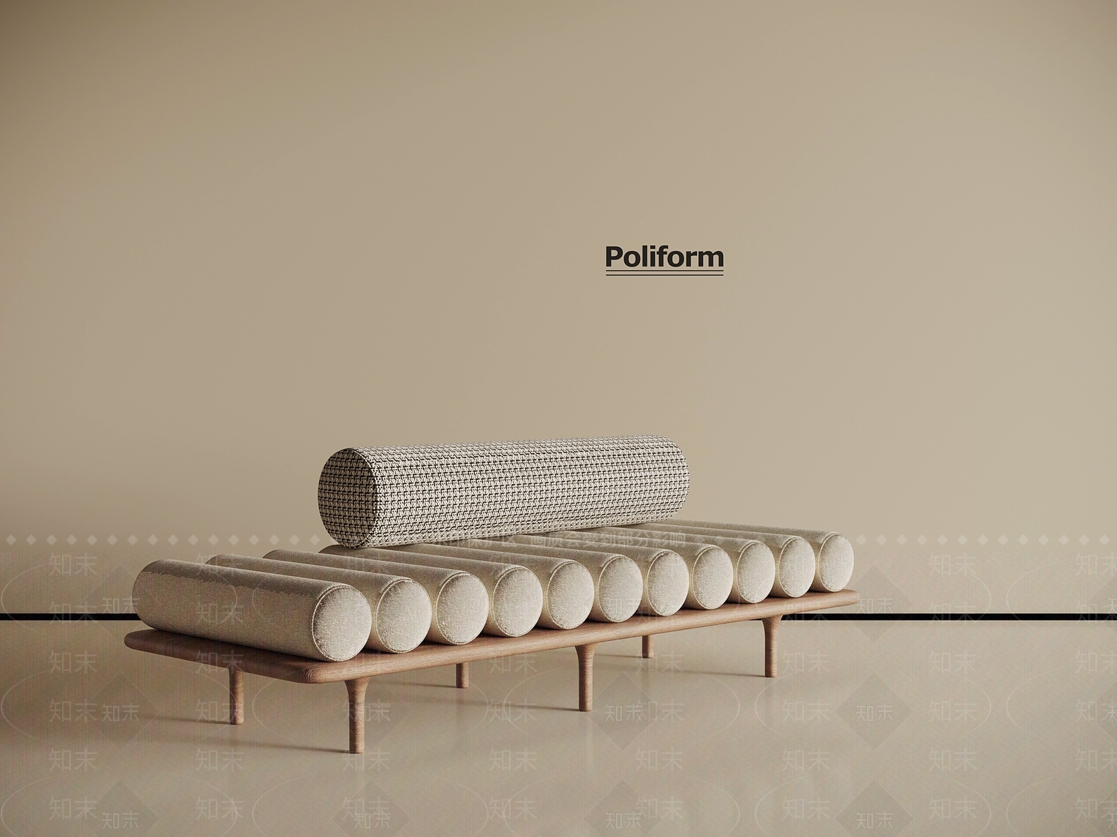 现代法式床尾凳SU模型下载【ID:1195116618】