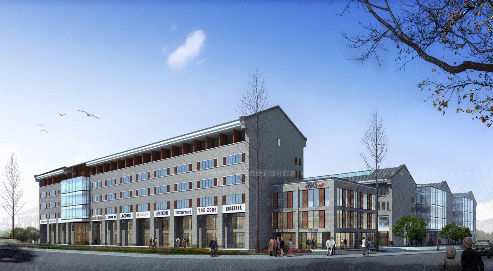 新中式学校外观3D模型下载【ID:1195118054】