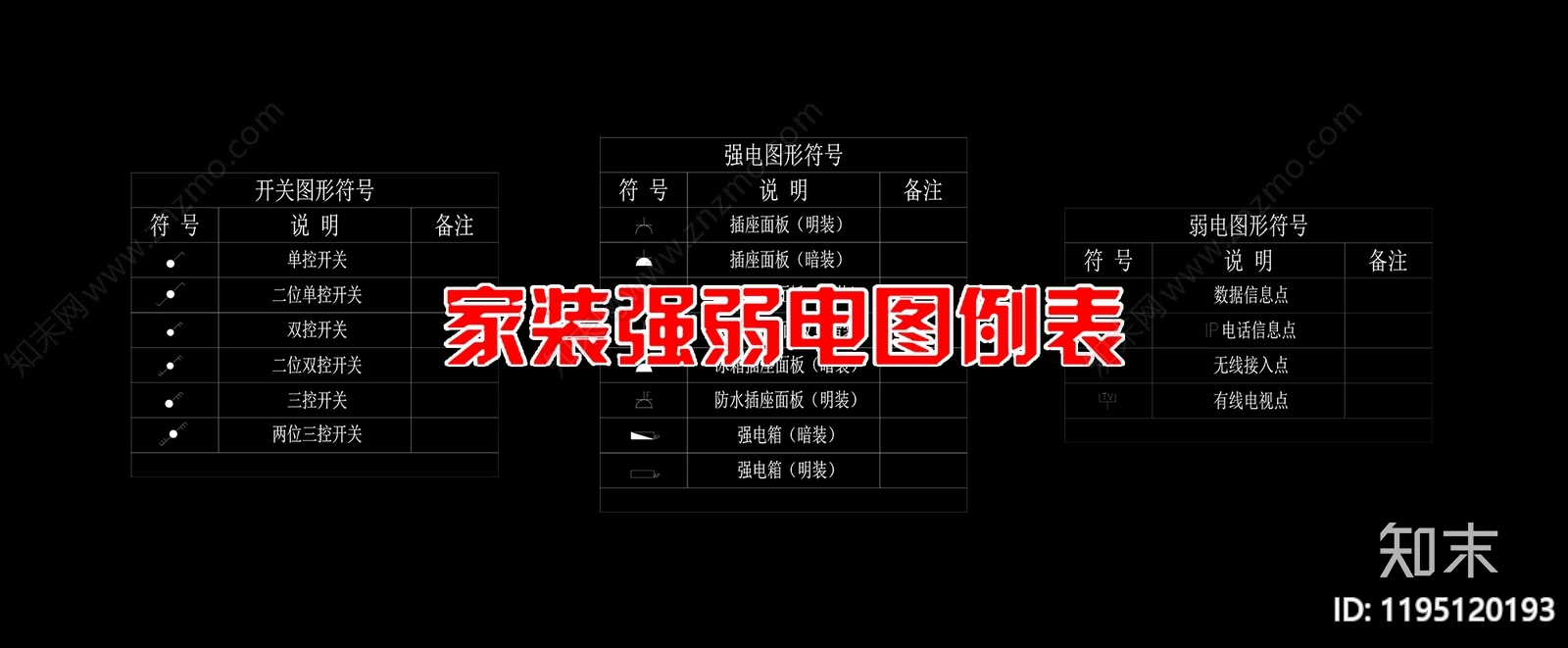 现代图例施工图下载【ID:1195120193】