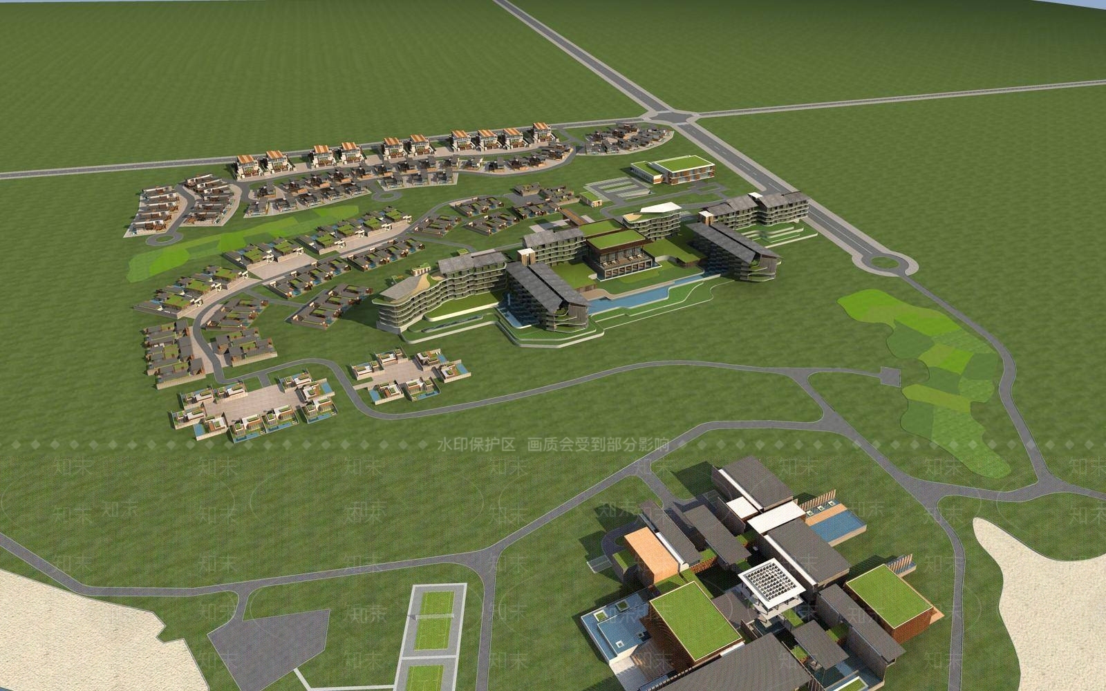 现代别墅外观3D模型下载【ID:1195123885】