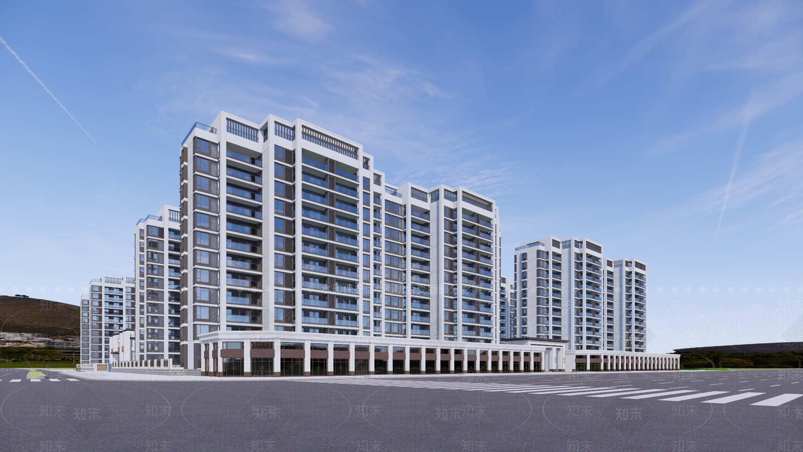 现代小区建筑SU模型下载【ID:1195124001】