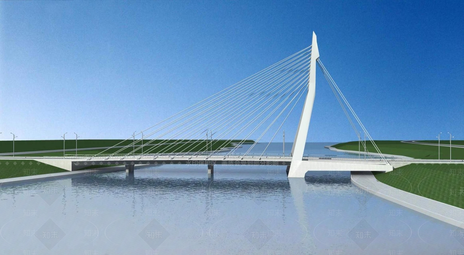 现代桥3D模型下载【ID:1195124421】
