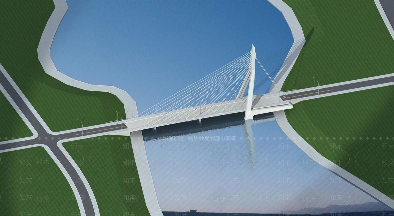 现代桥3D模型下载【ID:1195124421】