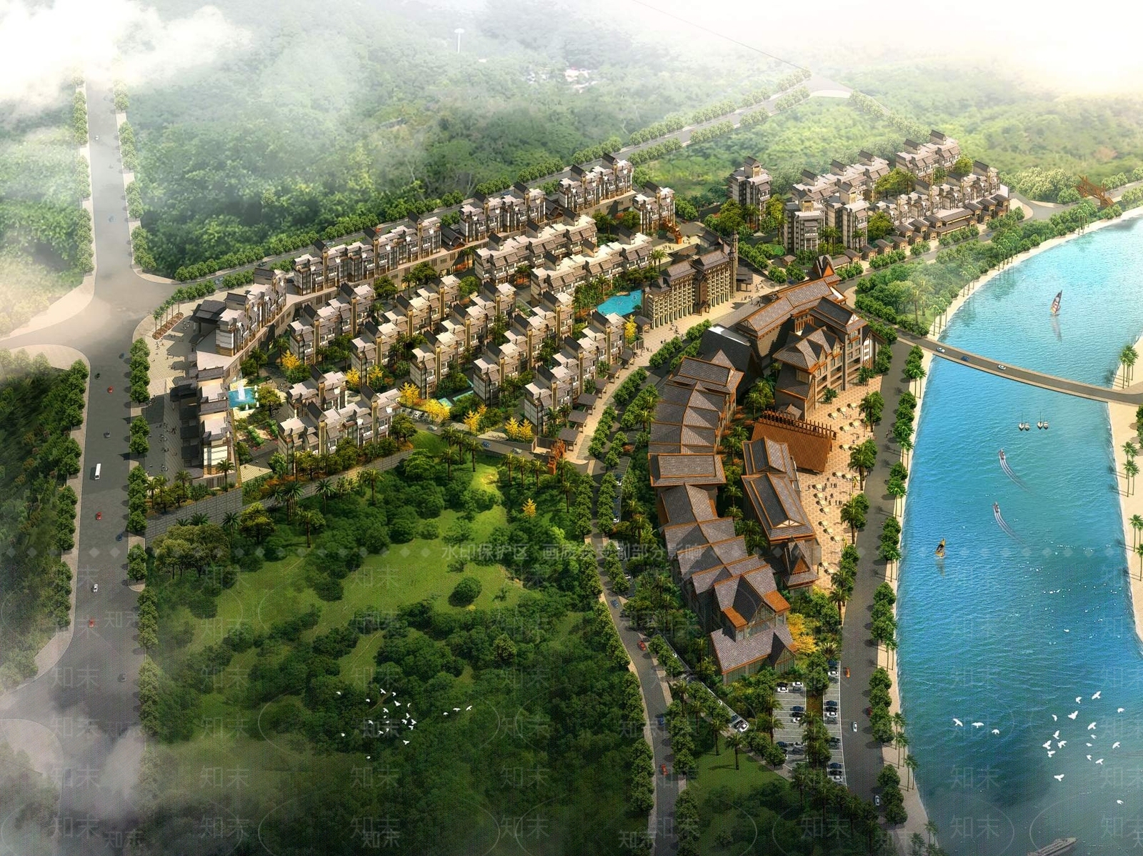 中式其他住宅外观3D模型下载【ID:1195125880】