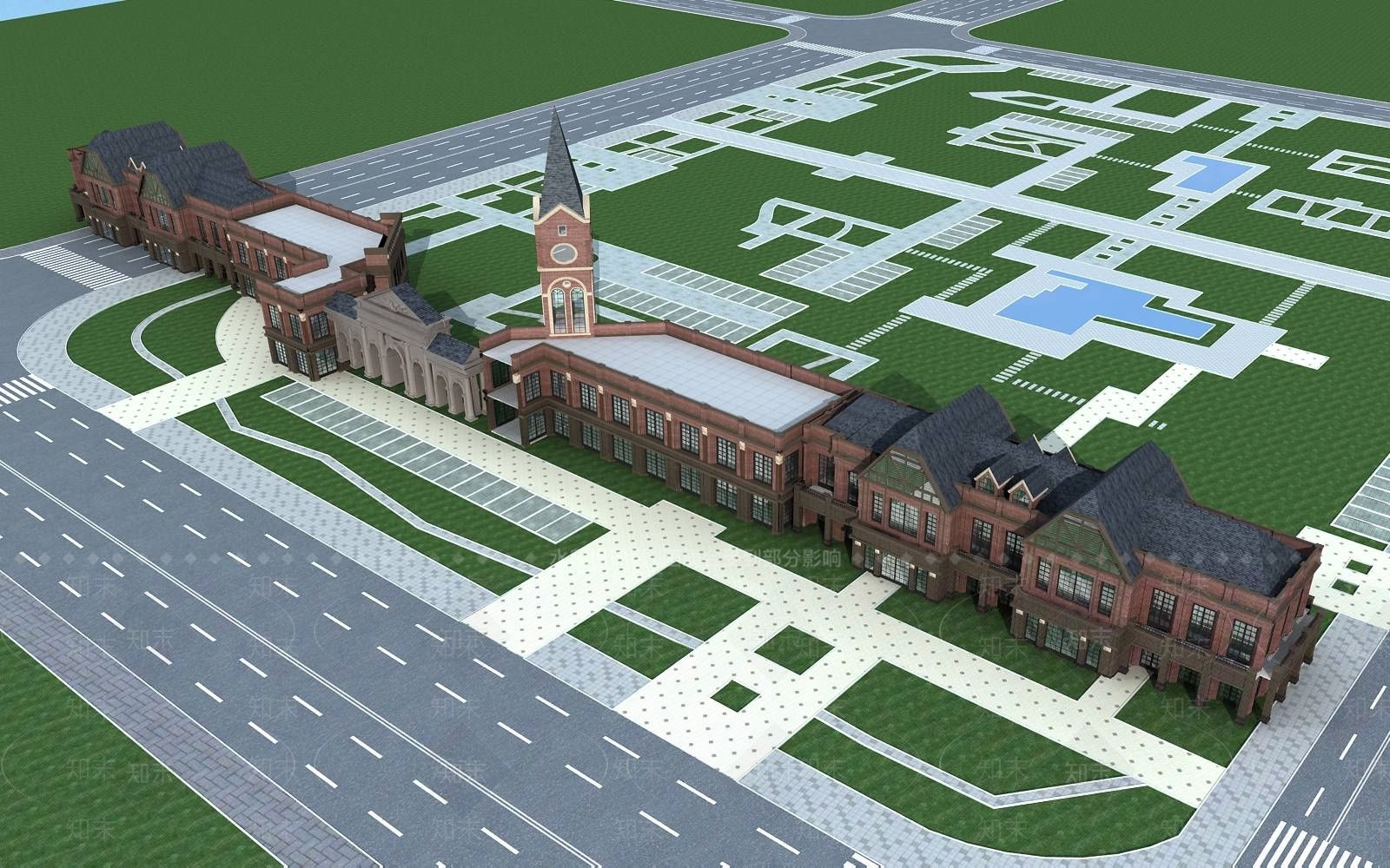 欧式其他商业建筑3D模型下载【ID:1195126225】