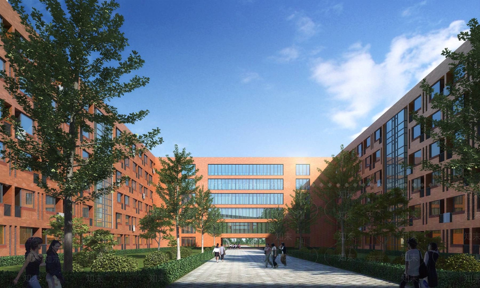 现代学校外观3D模型下载【ID:1195127794】