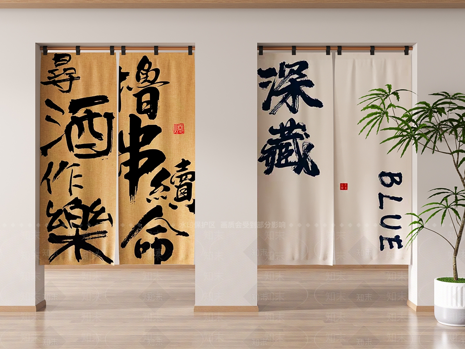 现代门帘3D模型下载【ID:1195128409】