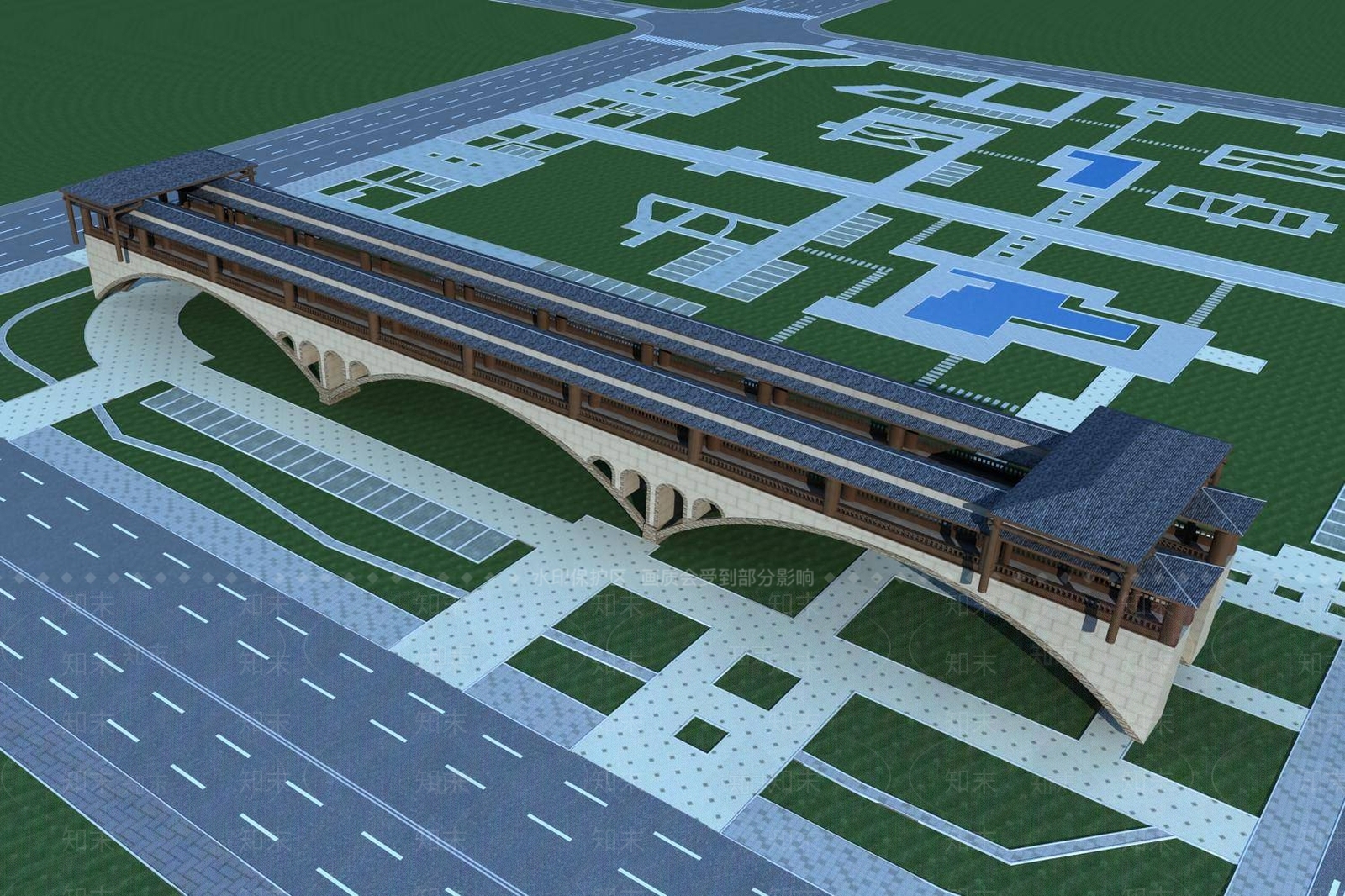 中式桥3D模型下载【ID:1195130201】