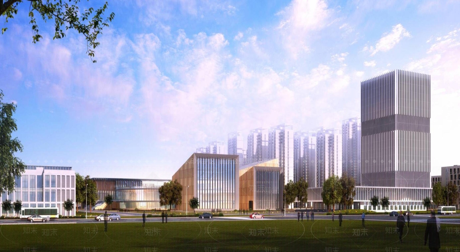 现代学校外观3D模型下载【ID:1195130415】