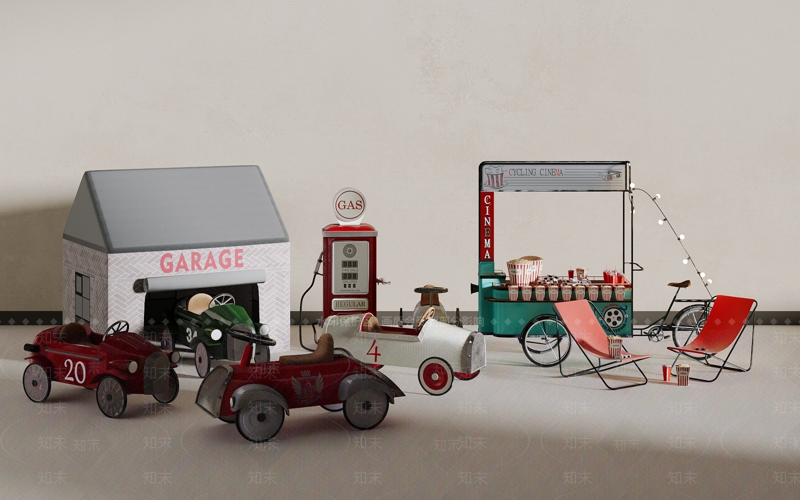 现代玩具礼品店3D模型下载【ID:1195130774】