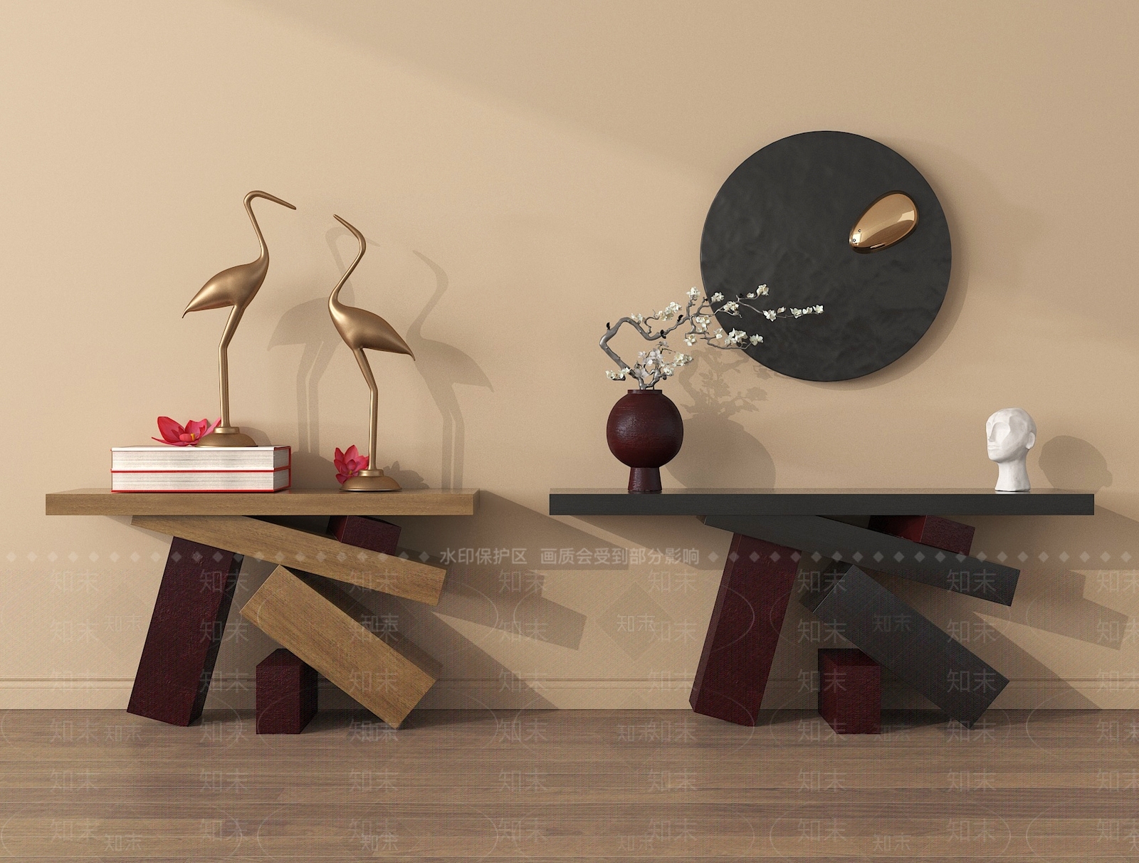 新中式条案3D模型下载【ID:1195131206】