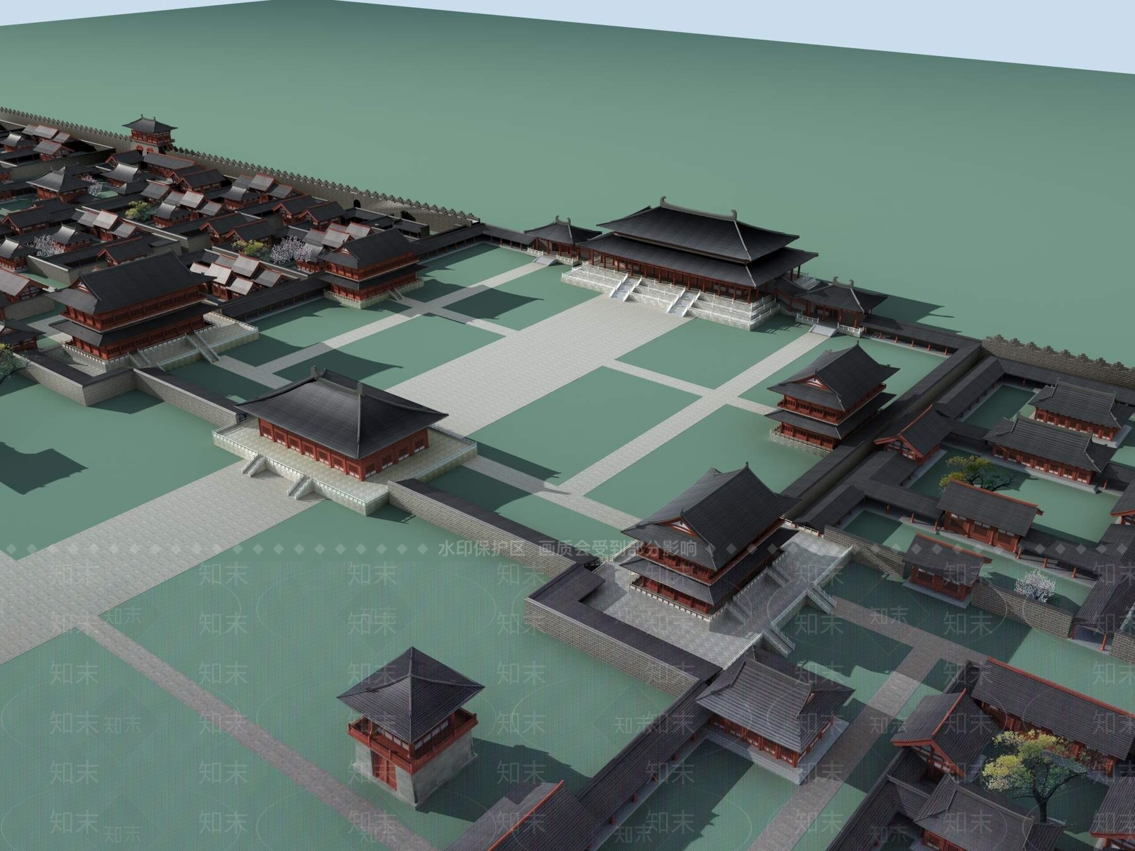 中式古建3D模型下载【ID:1195132082】