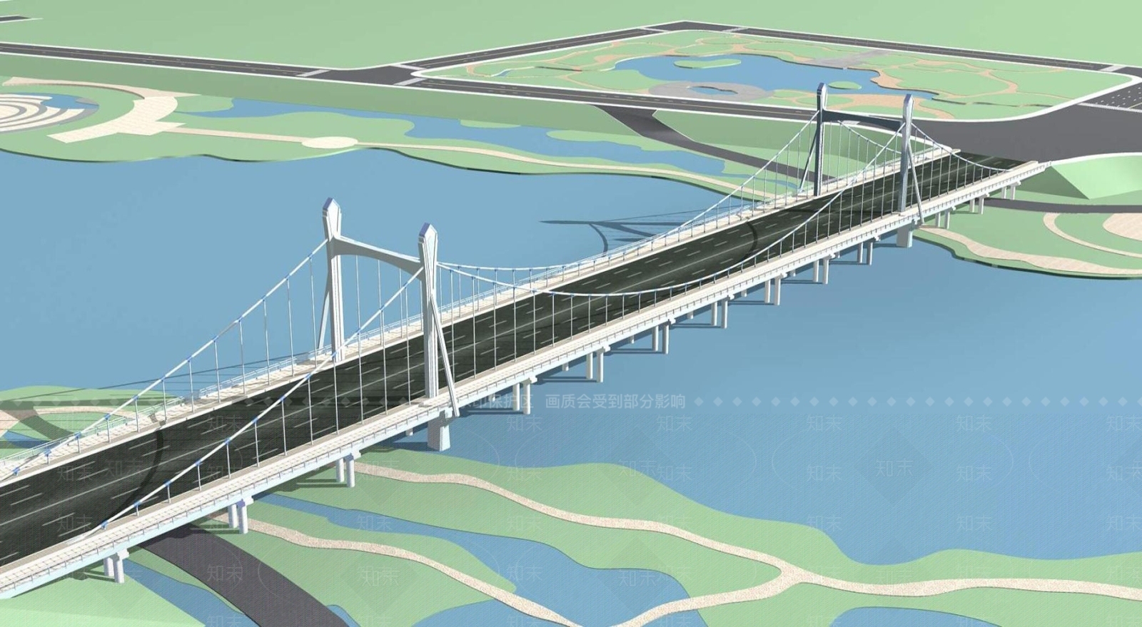 现代桥3D模型下载【ID:1195132961】