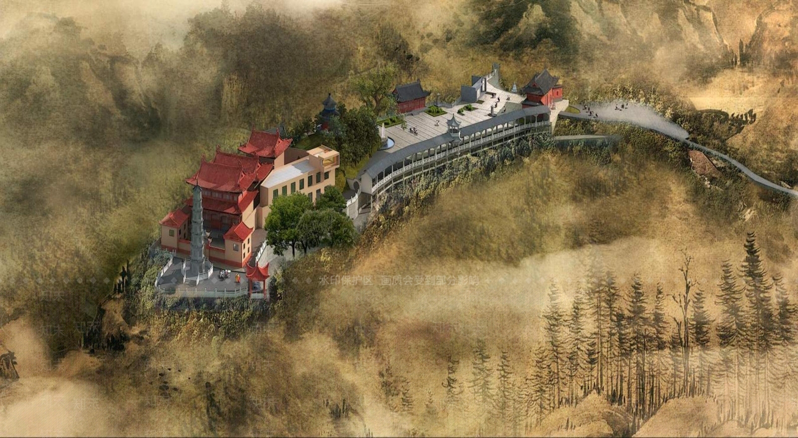 中式古建3D模型下载【ID:1195132979】