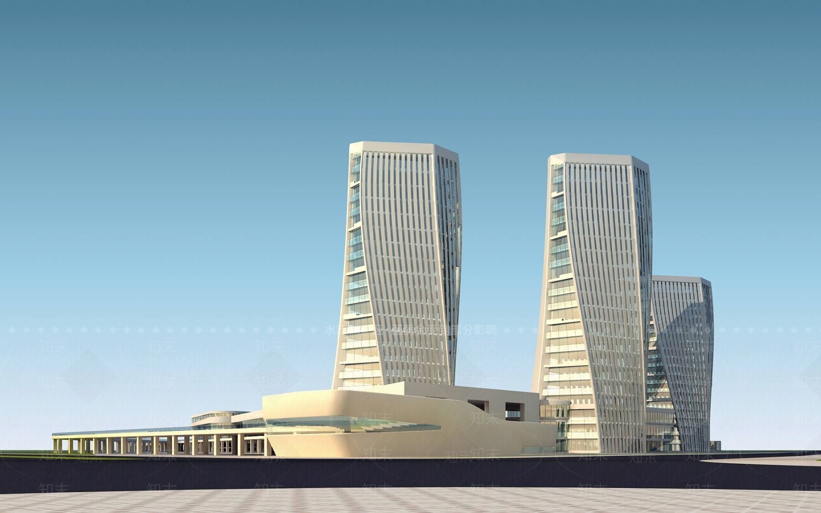 现代商场外观3D模型下载【ID:1195133290】
