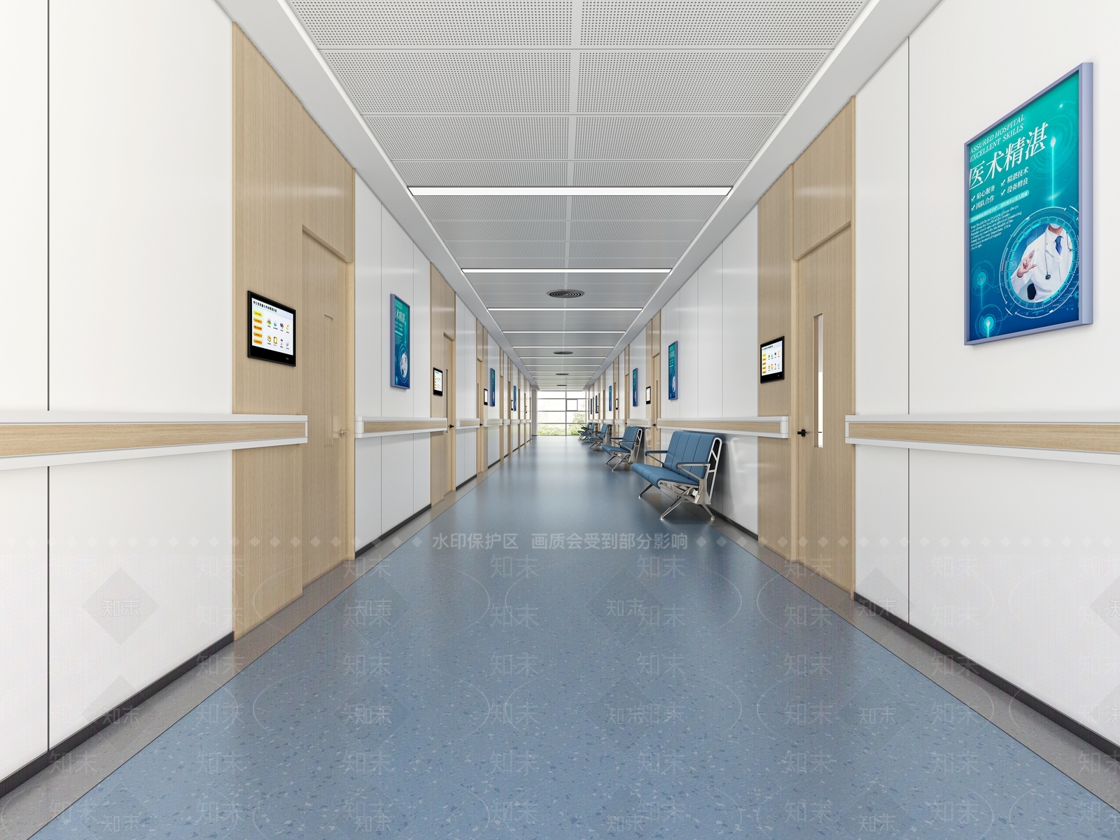 现代医院3D模型下载【ID:1195134036】