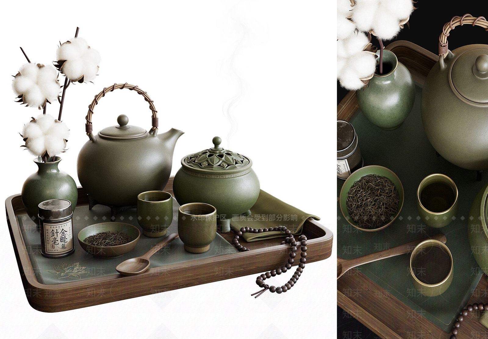 茶具3D模型下载【ID:1195135319】