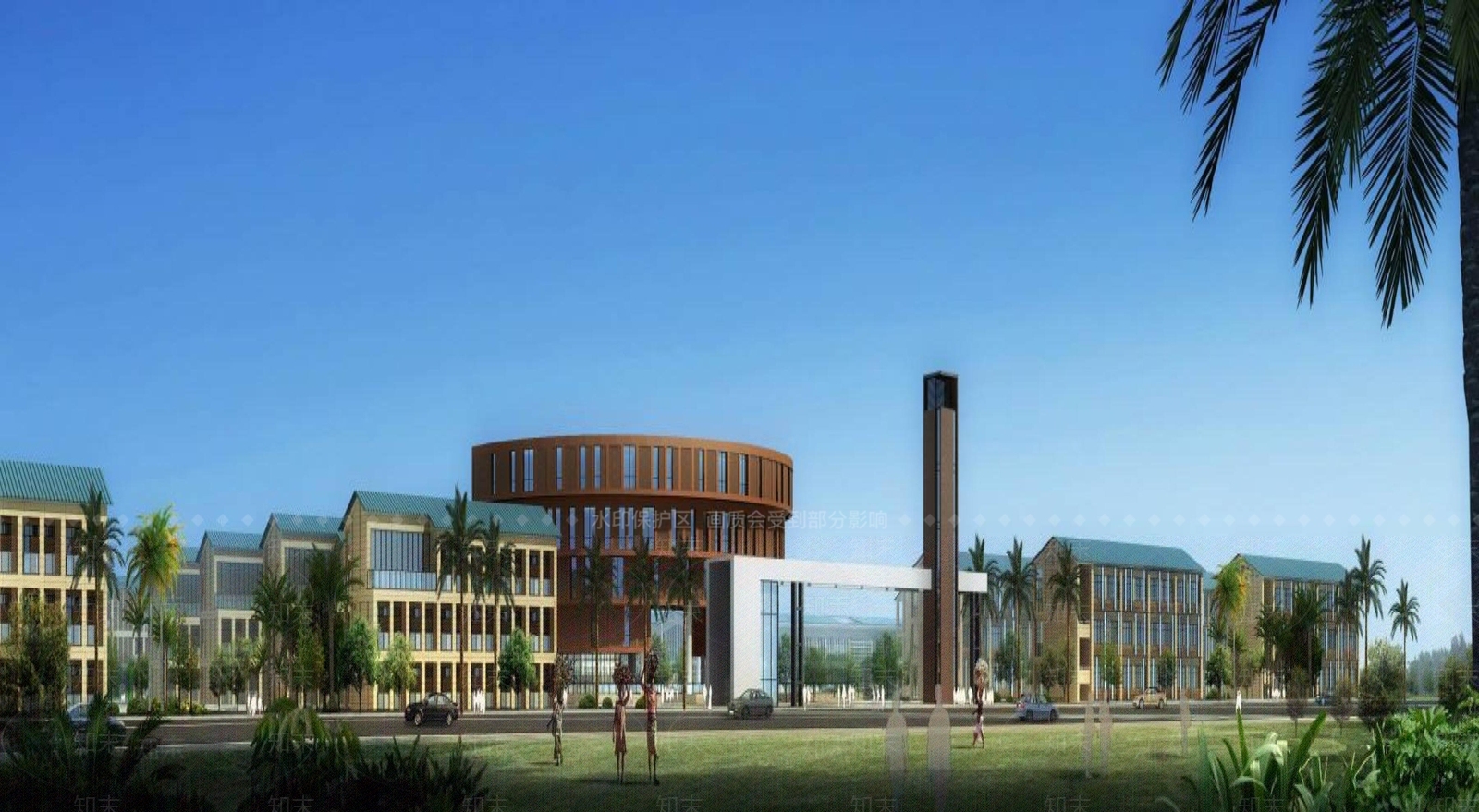 现代学校外观3D模型下载【ID:1195136184】