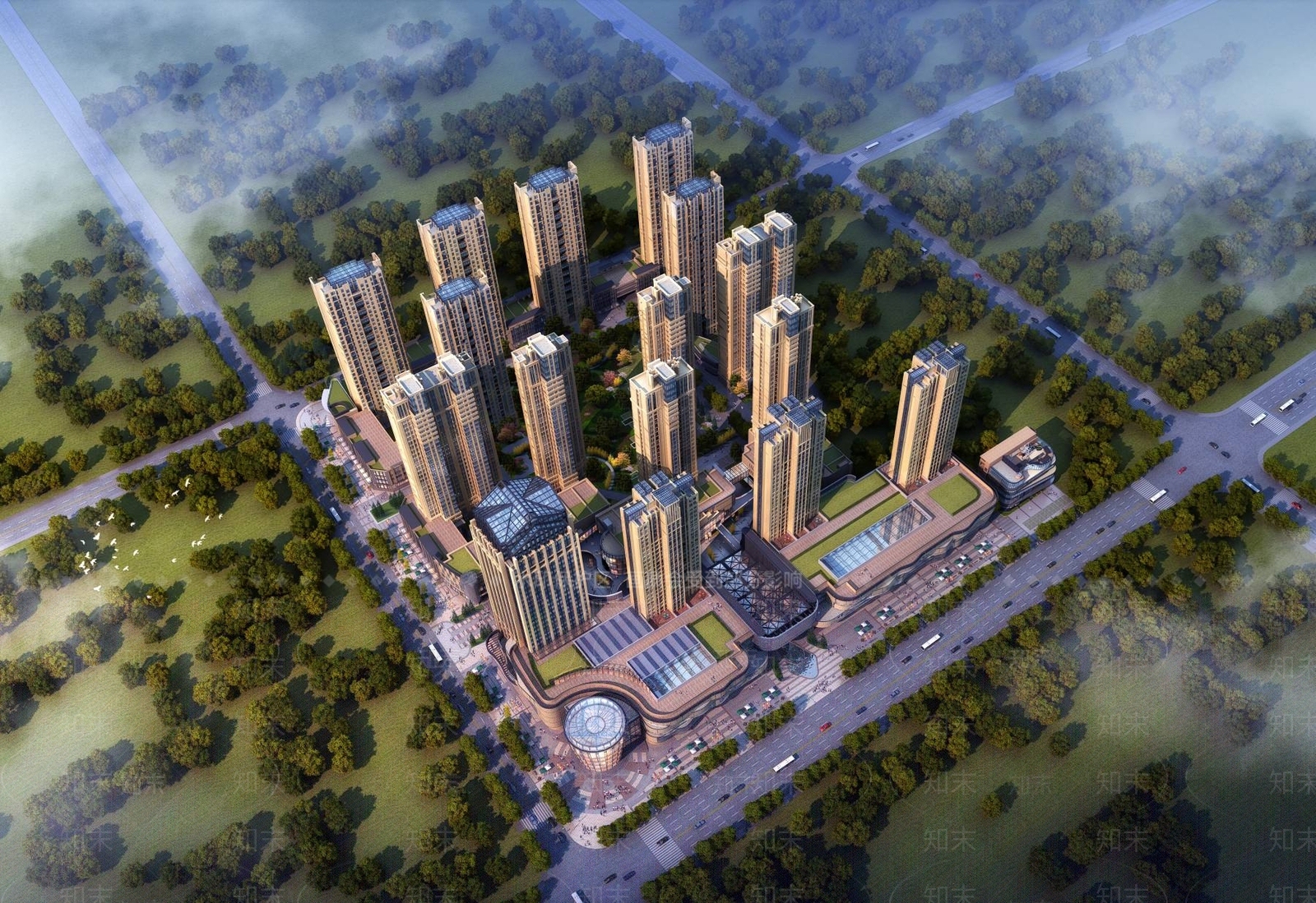 简欧高层住宅3D模型下载【ID:1195136766】
