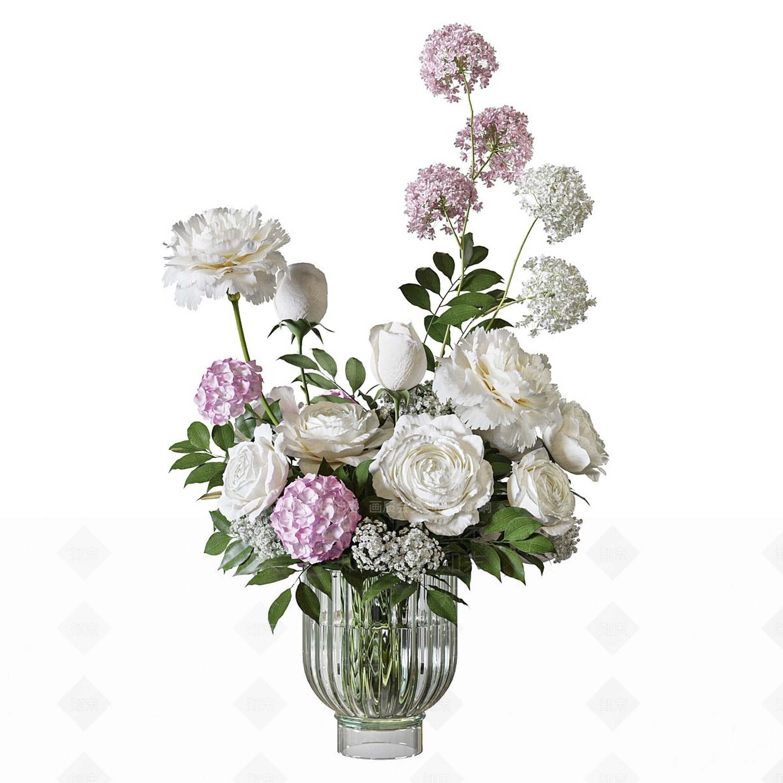 现代法式花艺3D模型下载【ID:1195136968】