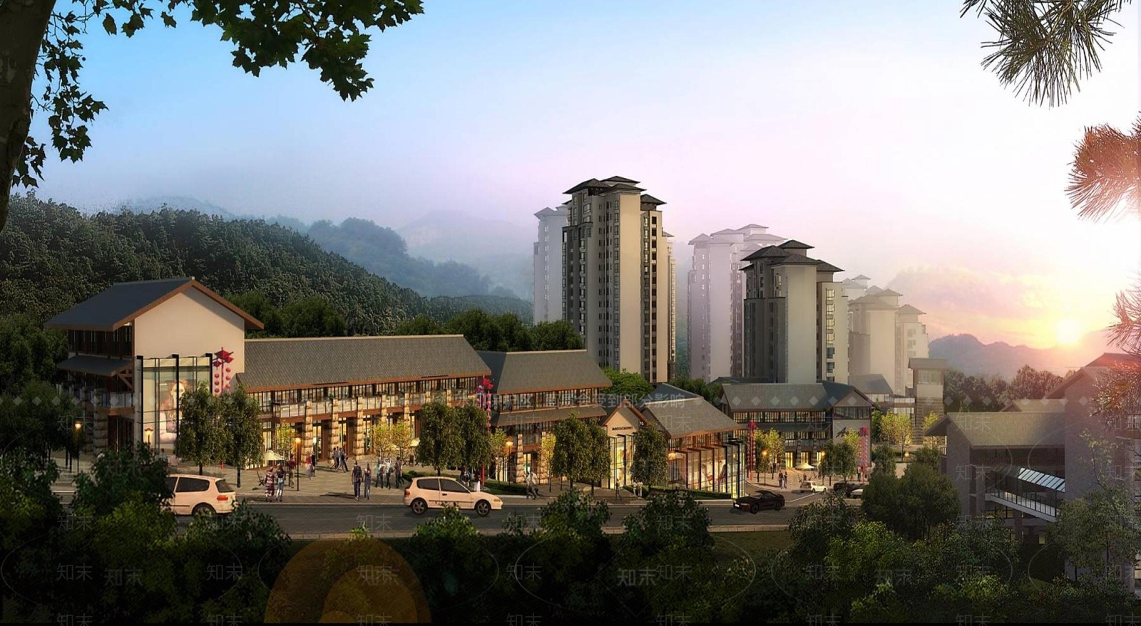 中式高层住宅3D模型下载【ID:1195137327】