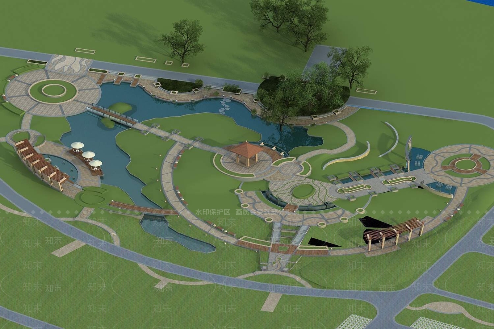 现代公园3D模型下载【ID:1195139033】