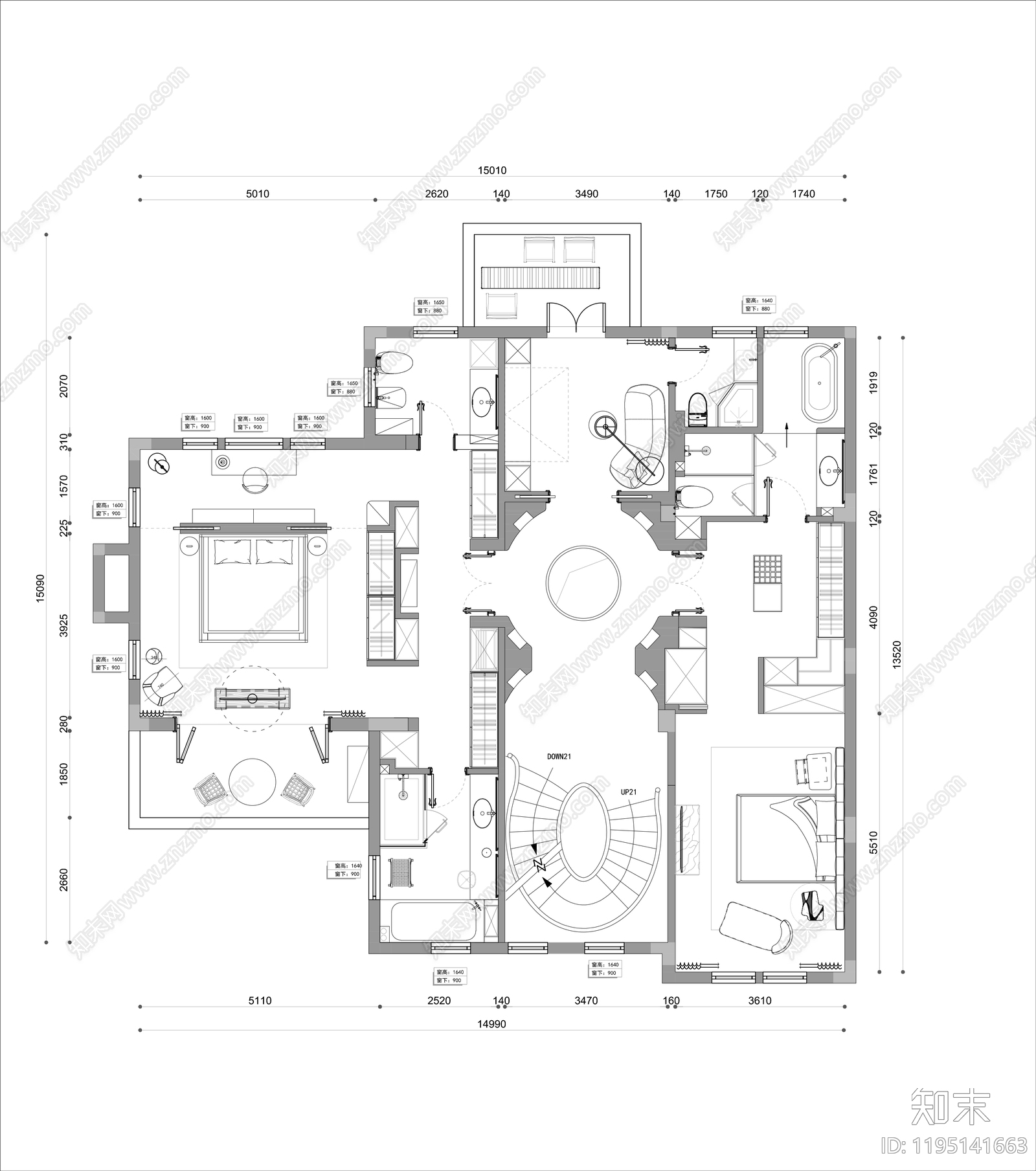 别墅施工图下载【ID:1195141663】