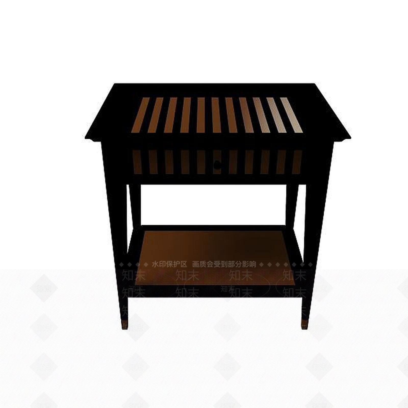 现代古典实木桌3D模型下载【ID:1195143428】