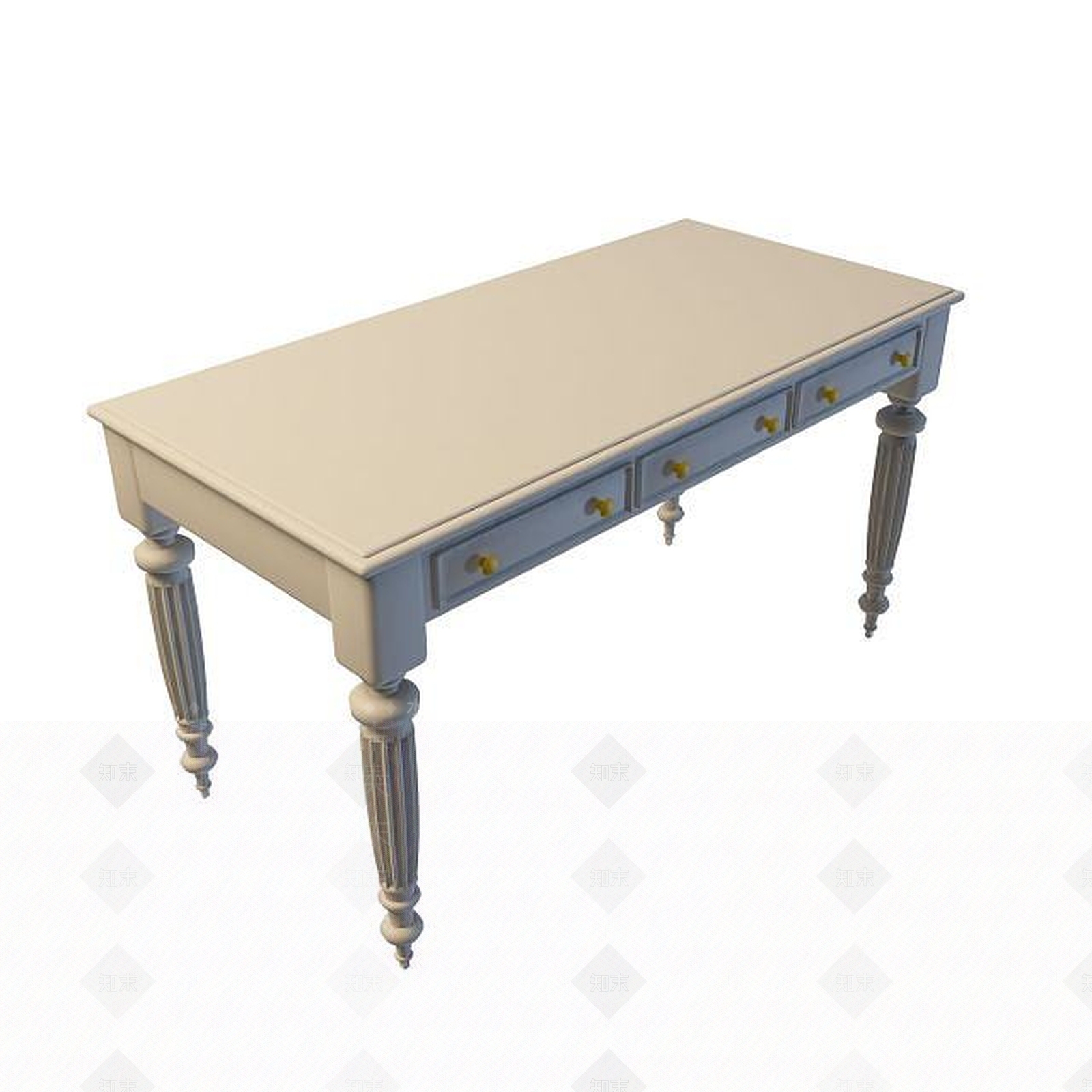 欧式古典欧式抽屉桌3D模型下载【ID:1195144128】