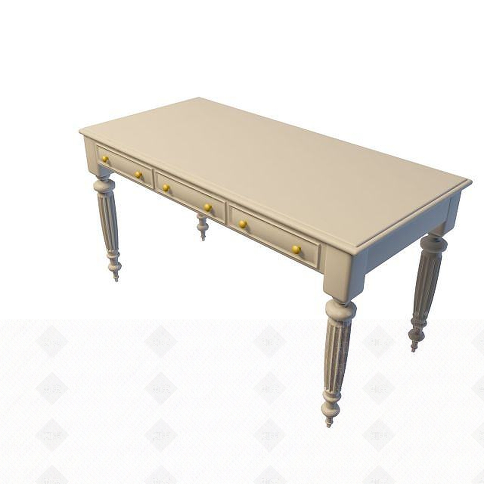 欧式古典欧式抽屉桌3D模型下载【ID:1195144128】