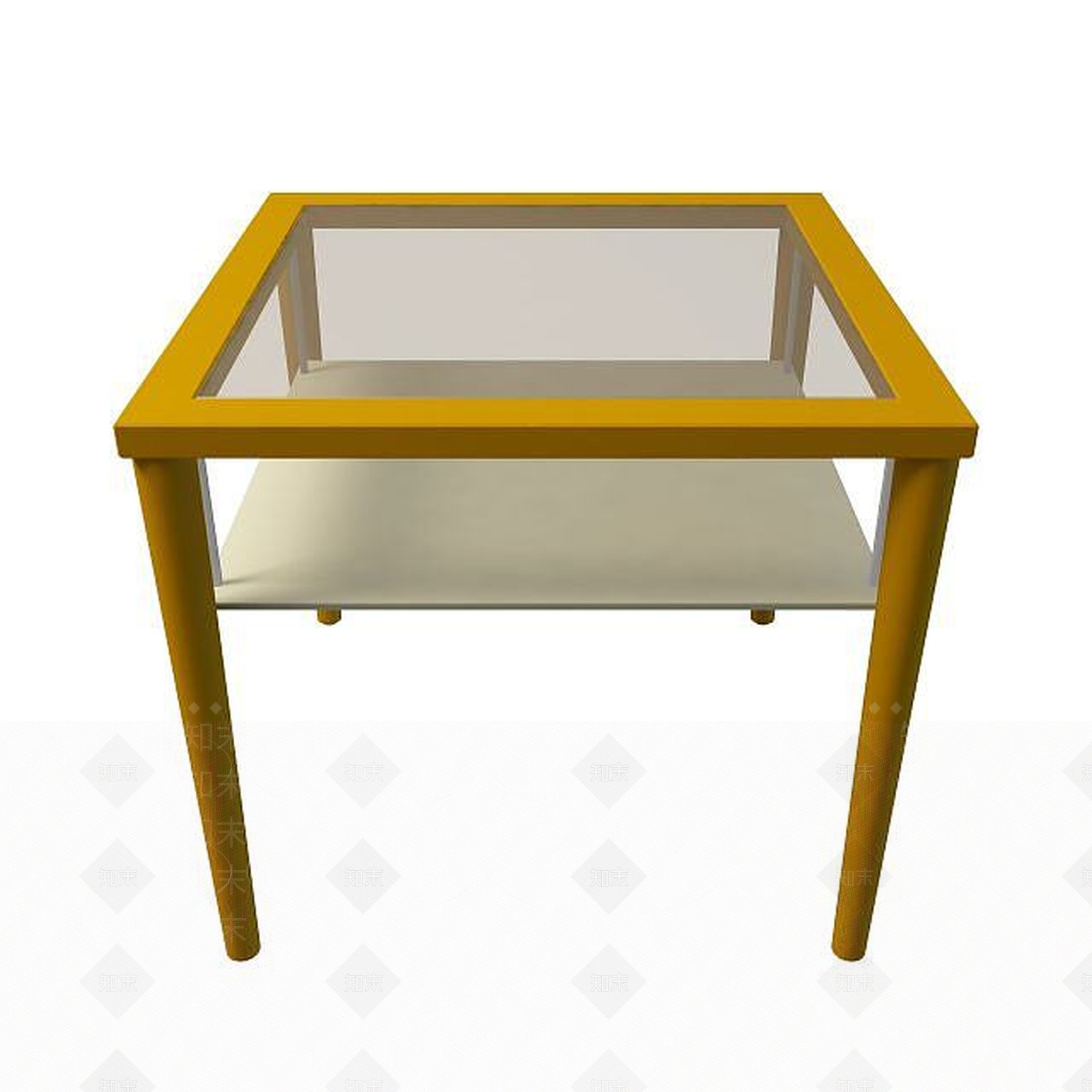 现代方形玻璃桌子3D模型下载【ID:1195144891】