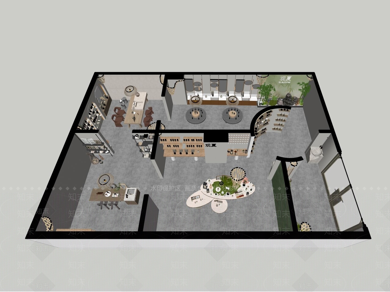 现代美妆店SU模型下载【ID:1195145831】