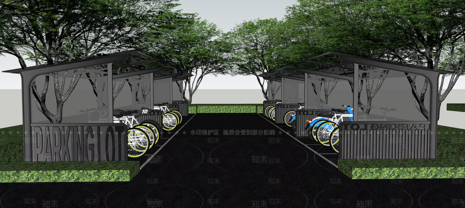 现代亭子SU模型下载【ID:1195146208】