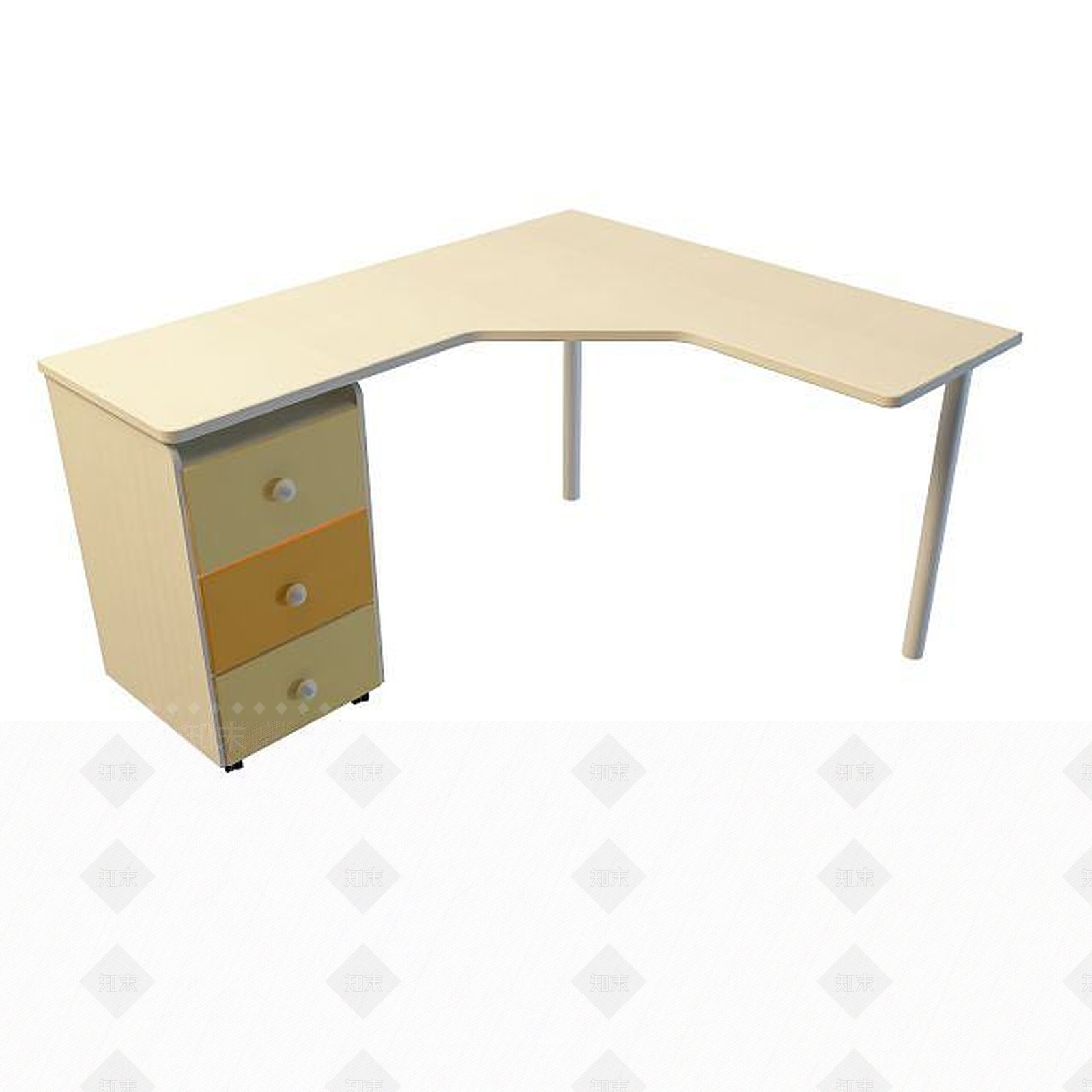 现代办公桌3D模型下载【ID:1195146647】